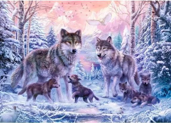 Ravensburger puzzel legpuzzel Arctische Wolven - 1000 stukjes dieren.