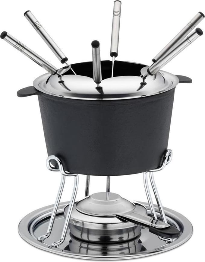 Fondueset Comore Gietijzer, Zwart - Kela