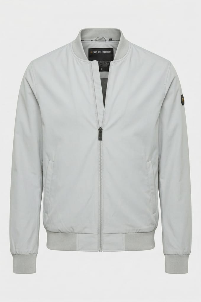 No Excess Jacket Short Fit Bomber Clean Soft Dusty Green Größe: L | Bomberjacken Outlet | Herren | Grün