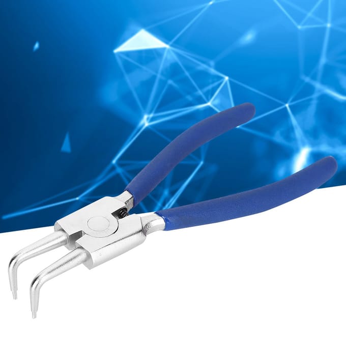 Jeu de 4 pinces à circlips professionnelles 7  droites et coudées internes et externes DE black