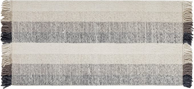 EMIRLER - Modern vloerkleed - Gebroken wit - 80 x 150 cm - Wol