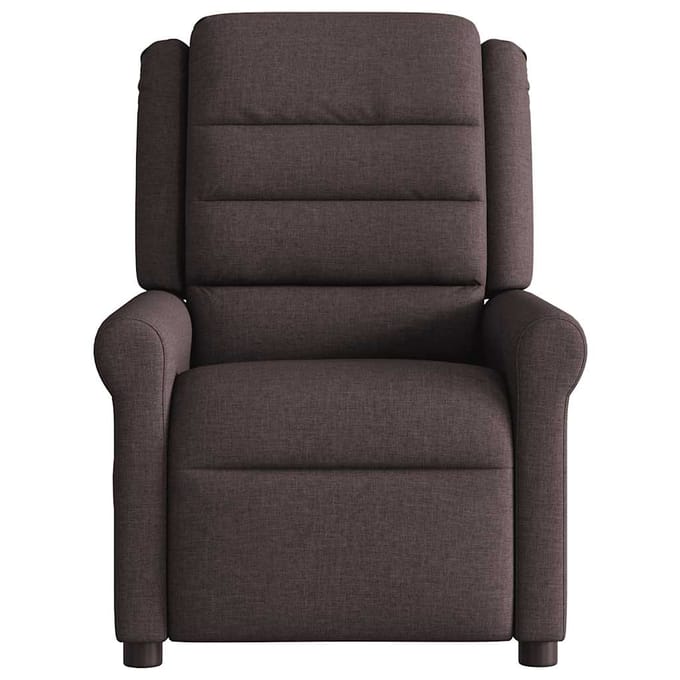 vidaXL - Fauteuil - verstelbaar - stof - donkerbruin