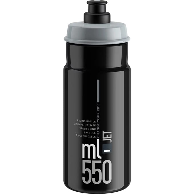 Elite Bidon Jet 550 Ml Zwart/grijs