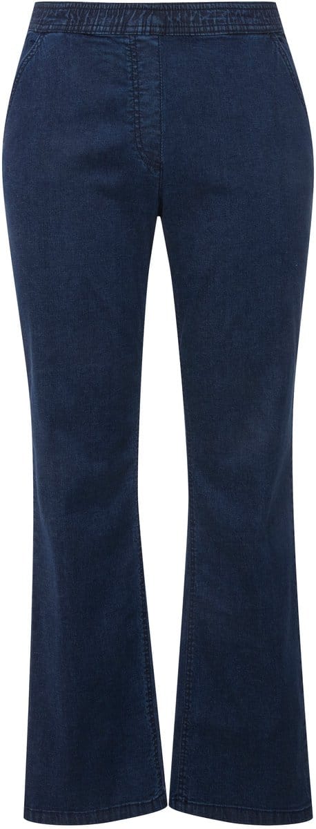 Ulla Popken - Dames - Jeans Mandy rechte pijp elastische tailleband - Donkerblauw denim - Maat 64