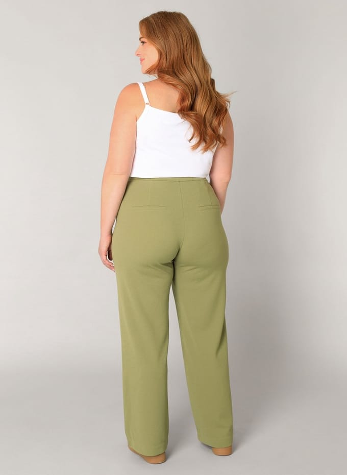 BASE LEVEL CURVY Arah Broek - Green - maat W5(58/60) / L30