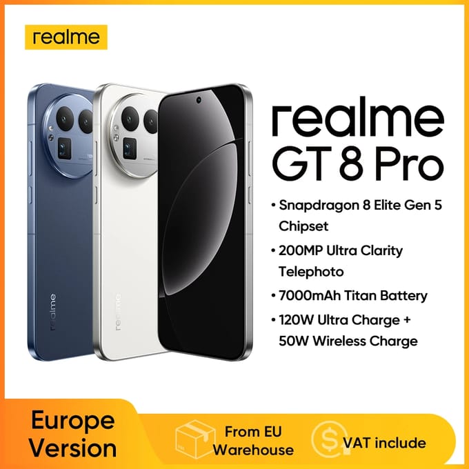 Realme GT 8 Pro i.c.m. hollandsnieuwe 40000