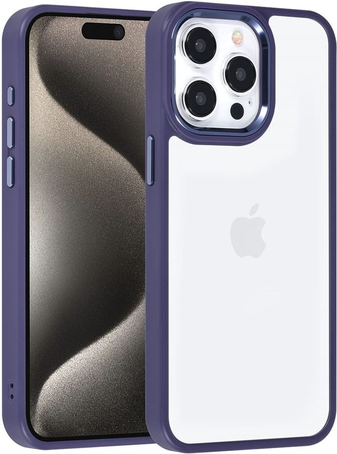 UNIQ Accessory Back Cover - iPhone 15 Pro Max - Paars - Hybride ontwerp - Draadloos laden compatibel