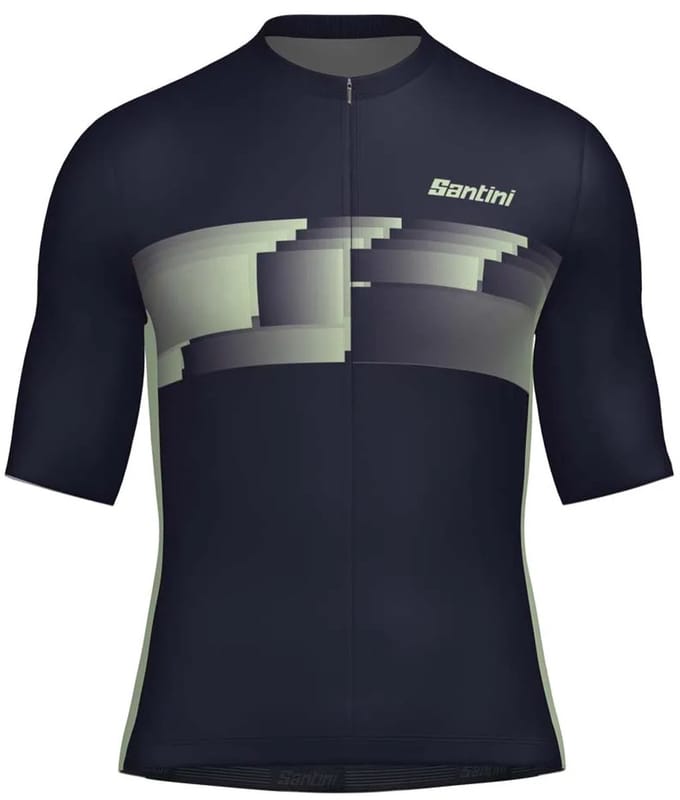 Santini Verve Korte Mouw Wielertrui Blauw S Man