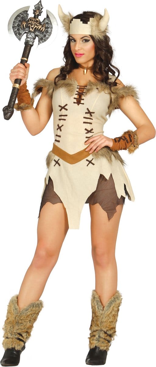 Sexy Viking jurkje met hoofdband - Maat L