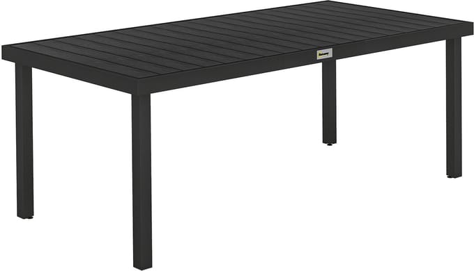4goodz Tuintafel 8 Persoons Aluminium 190x90x74 cm - Zwart