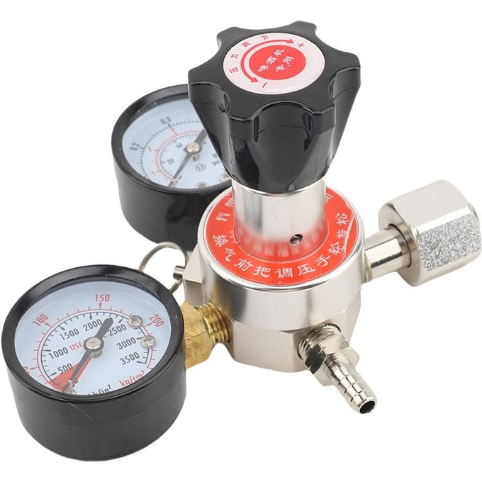 Bier CO2 Drukregelaar Klep Legering 160PSI 230PSI Vat CO2 Regulator voor Brouwerijen Bars Restaurants 7 16 20UNF white