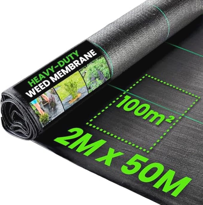Anti-onkruid Gronddoek voor Effectieve Onkruidbestrijding - Dikke Kwaliteit 2M x 50M