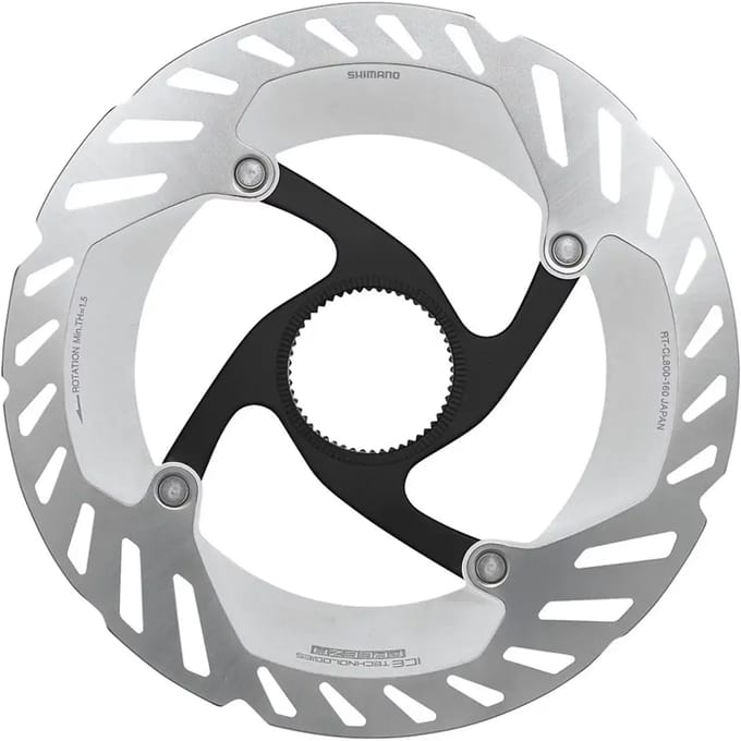 Remschijf met borgring externe spline Shimano RT-CL800 Center Lock Ice Technoligies Freeza