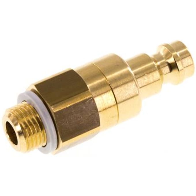 Messing DN 5 Luchtkoppeling Insteeknippel G 1/8 inch Buitendraad Double Shut-Off