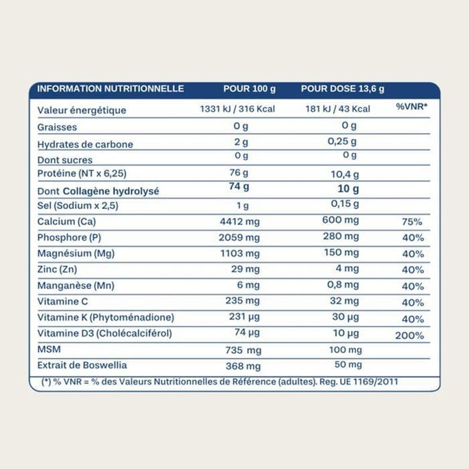 Colpropur Osteoarticulaire fraise poudre 340g