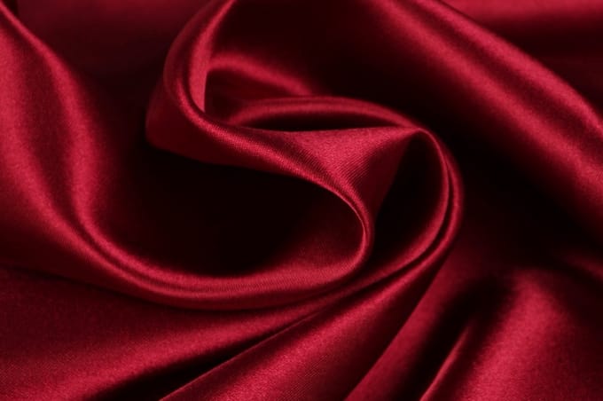 50 meter satijn stof - Wijnrood - 100% polyester
