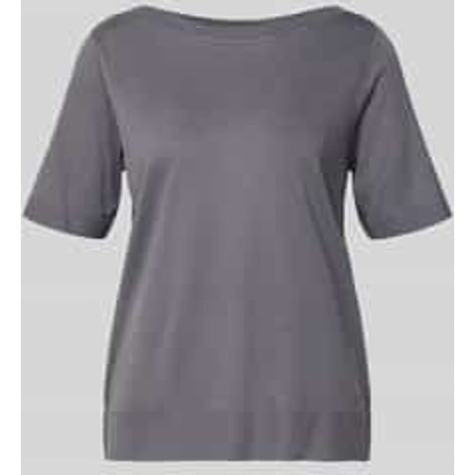 Regular fit T-shirt van mix van katoen en lyocell