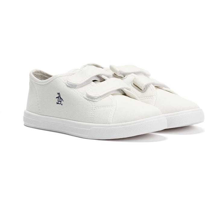 Penguin Junior Sparton Hook and loop Textiel Witte Sneakers
