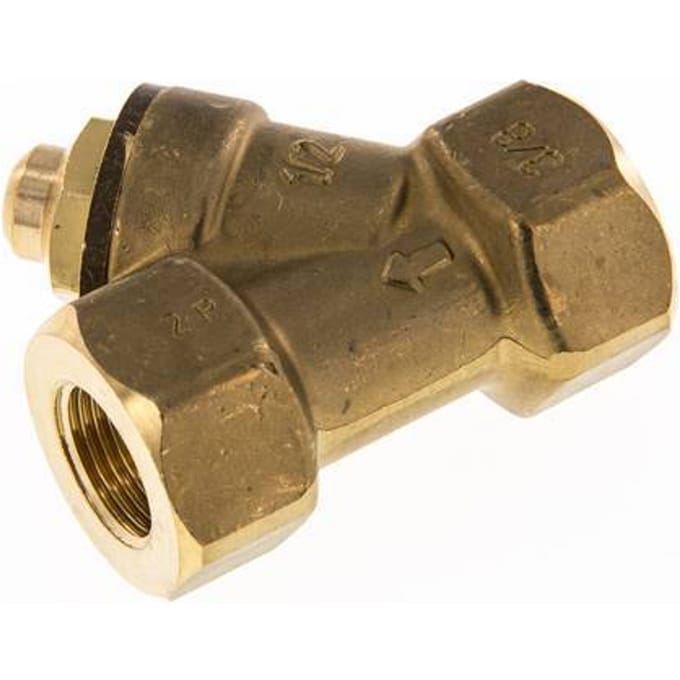 Rp 3/8'' Messing Y Terugslagklep 10 bar (145 psi) FKM