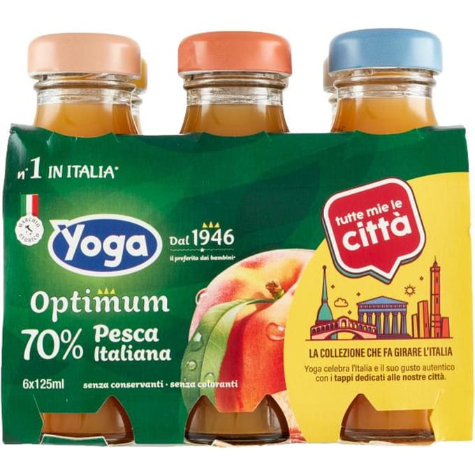 Sok jus de pêche optimum 6x125ml - yoga