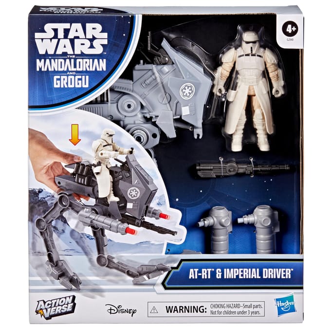 Hasbro Star Wars Actionverse AT RT Voertuig met Figuur 11cm Actiefiguren en superhelden