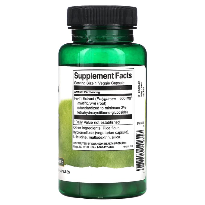 Fo-Ti, 500Mg, 60 Plantaardige Capsules