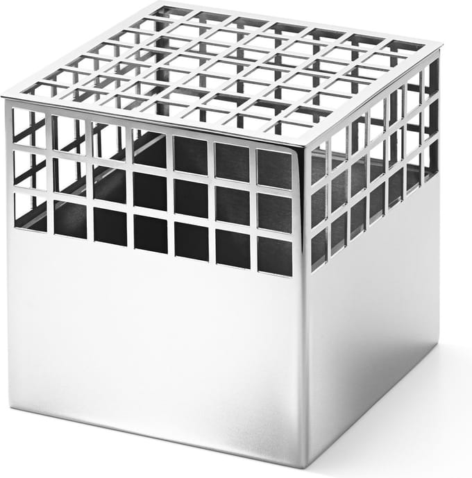 Georg Jensen Matrix Vaas Cube - 12,6x12,6x12,6 - RVS