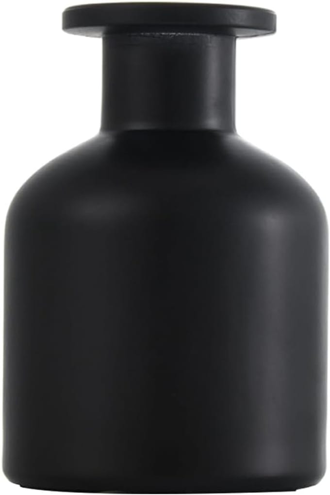 150 ml 5oz Matte Zwart Glas Diffuser Fles Ronde Essentiële Olie Opslag Container Geur Jar Housewarming Geschenken