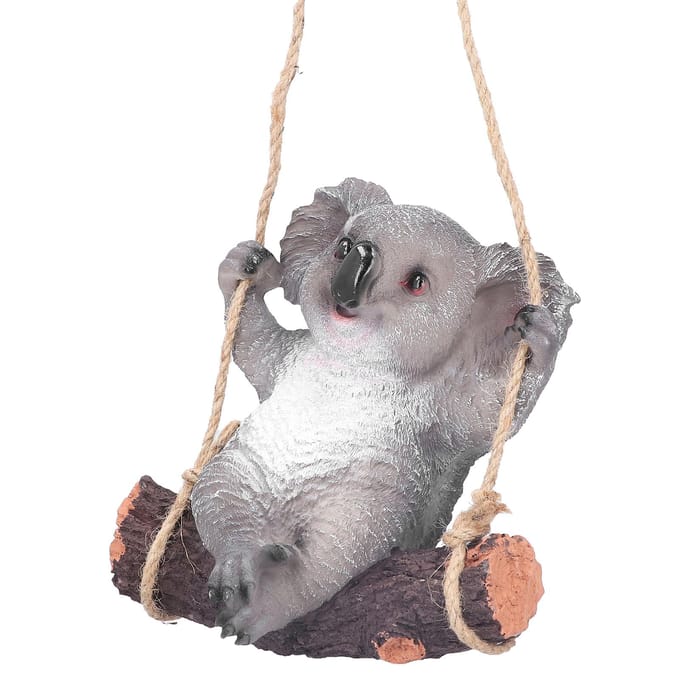 Hars Schommelende Koala Dier Model Beeldje Standbeeld Beeld Hangend Ornament Buiten Tuin Decoratie gray