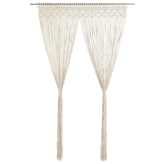 vidaXL - Gordijn - macramé - 140x240 - cm - katoen