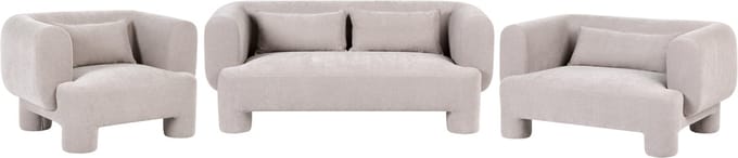 HOGBO - Bankenset 6-zits - Beige - Polyester