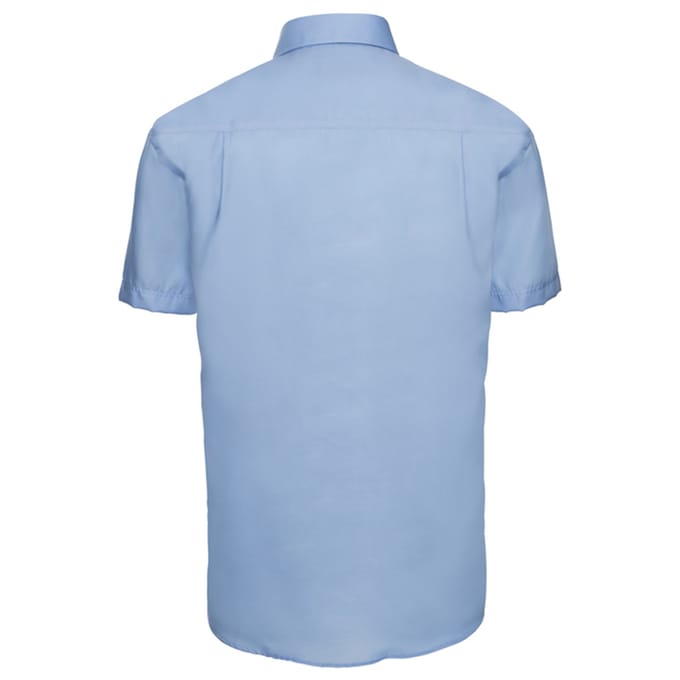 Russell Collection Heren Classic Ultimate Non-Iron Shirt met Korte Mouwen (Heldere lucht)
