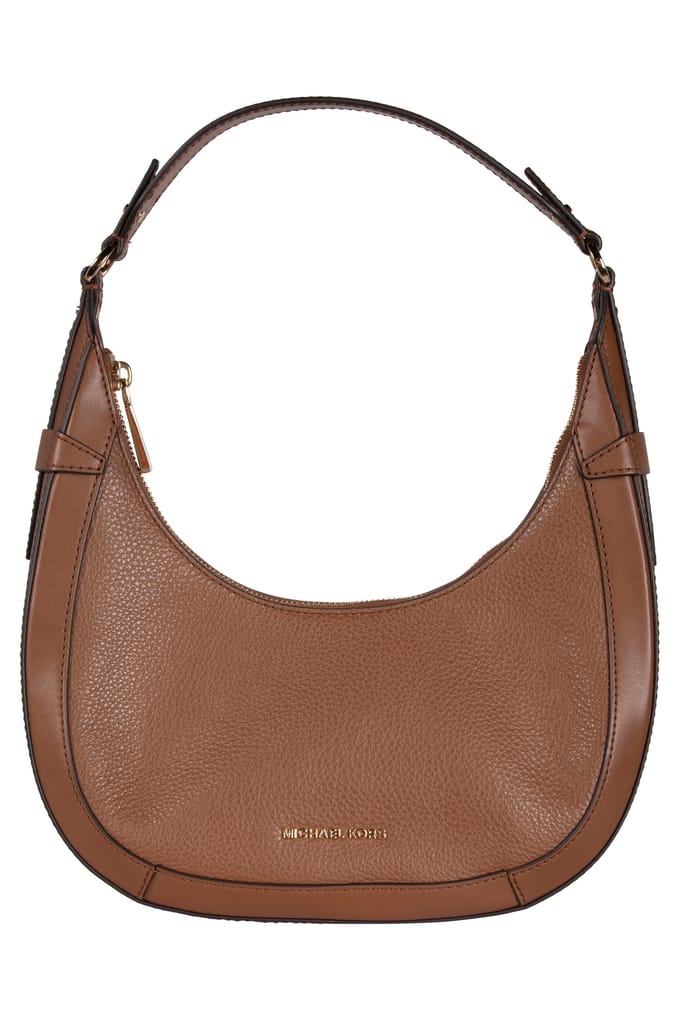 Michael Kors Crescent Top Zip Shoulder Bag In Brown Leather Maat: OS | Handtassen Outlet | Dames | Bruin