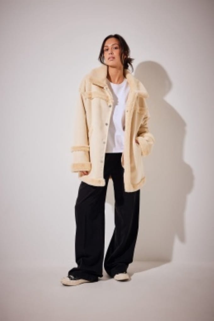NA-KD Bonded Aviator Jacket Dames Jas - Maat 38