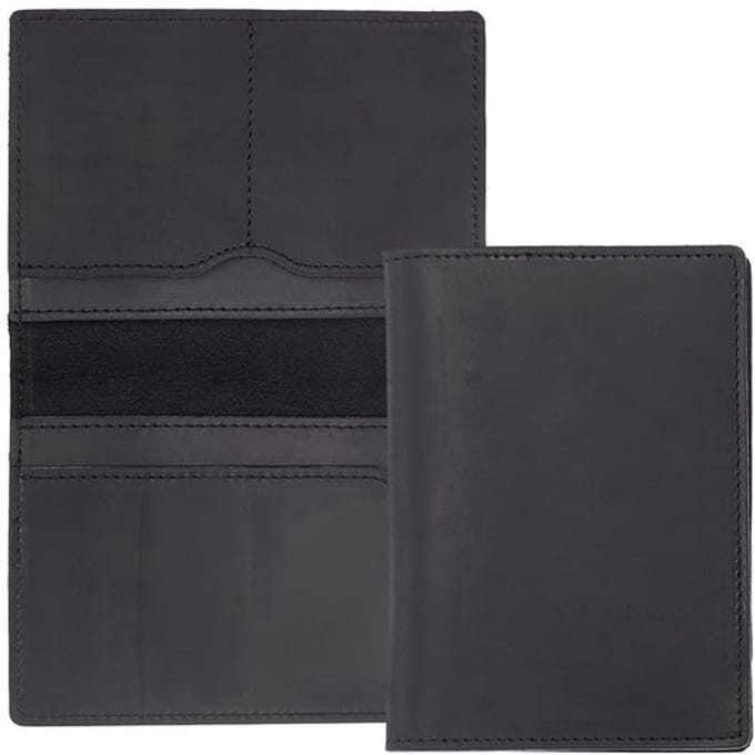Allecto - Paspoorthouder - Lederen Document Organizer - Zwart