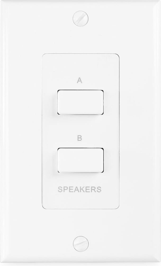 Luidspreker schakelaar - Power Dynamics PDWS2 - Voor 2 sets speakers op een versterker - A, B en AB