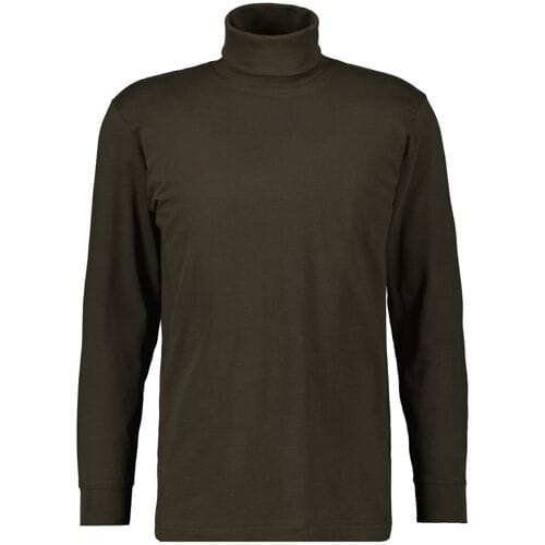 Ragman Long Sleeve Uni Col T-Shirt Single Jersey Donker Khaki / male