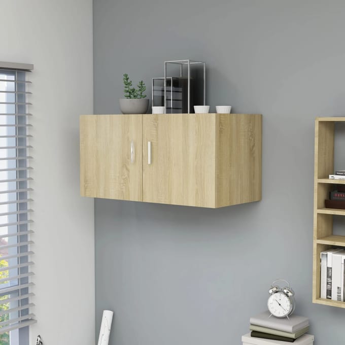 vidaXL - Hangkast - 80x39x40 - cm - bewerkt - hout - sonoma - eikenkleurig