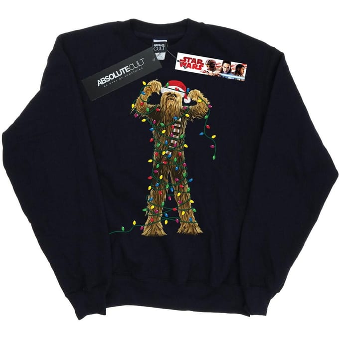 Star Wars Jongens Chewbacca Kerstverlichting Sweatshirt (Marineblauw)