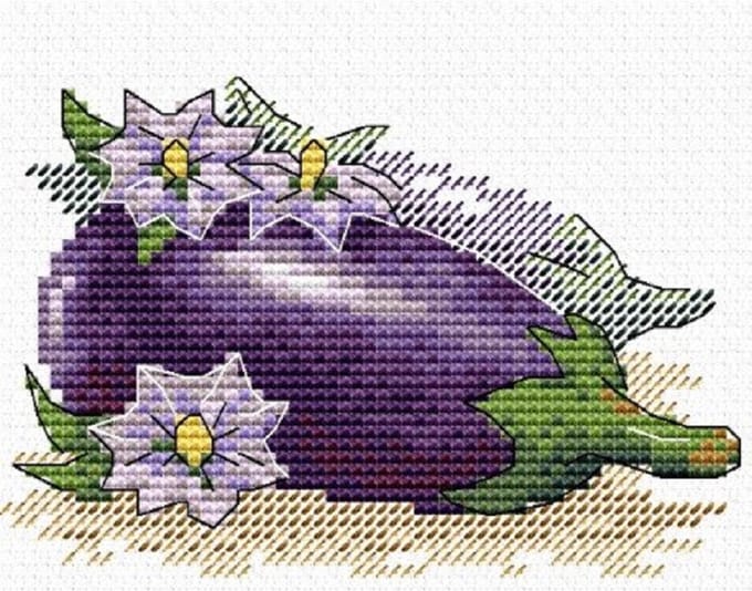 Borduurpakket - Aubergine