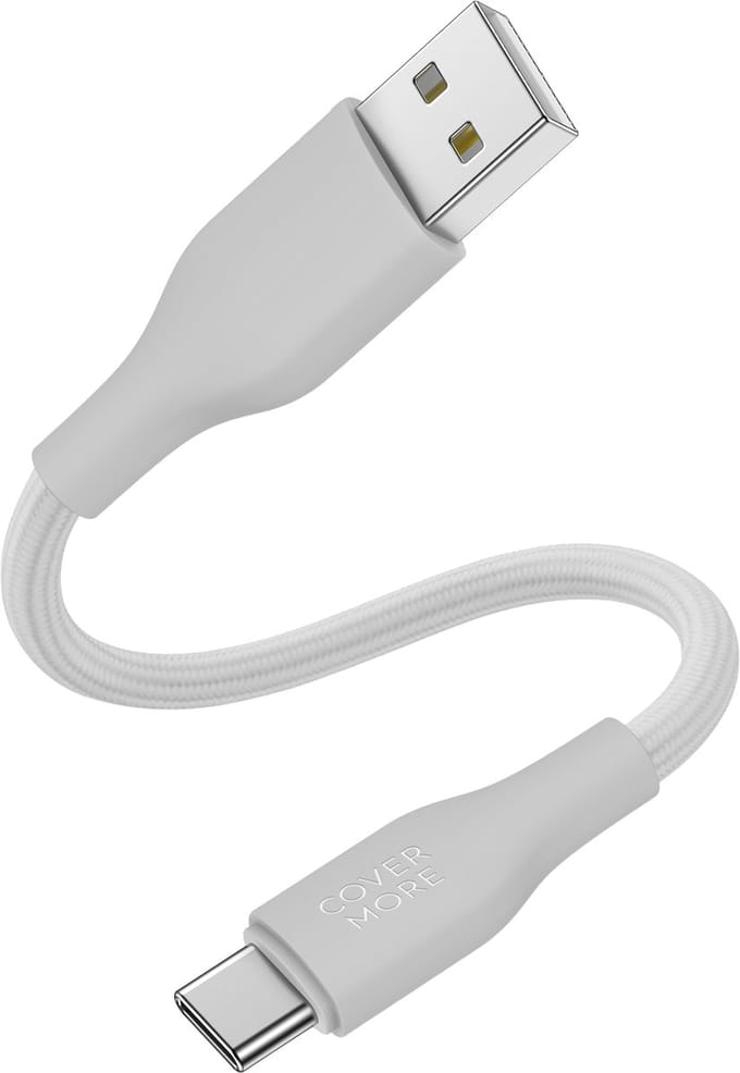Usb naar usb C kabel - Oplaadkabel - Datakabel - Usb C kabeltje - Voor carplay in auto - Kort - 30 cm - Wit