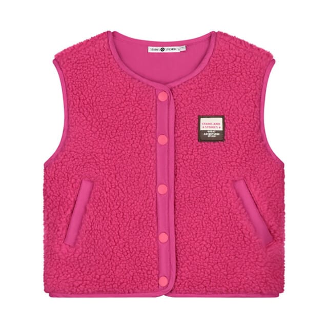 Stains & Stories peuter gilet Dark Pink 98 dames