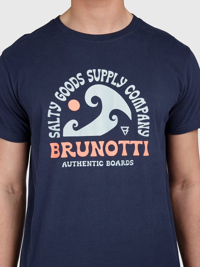 Brunotti - Leeway - T-Shirt Indigo Blue - 100% Katoen - Regular Fit - L