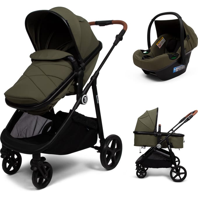 Baninni 3-in-1 Multi Standen Kinderwagen met Autostoel Nelia Groen