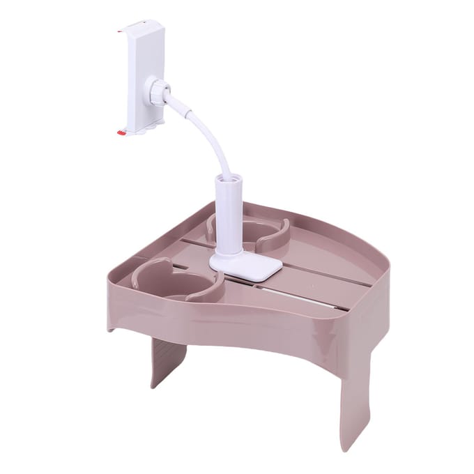 Tafelblad voor in de jacuzzi met beker- en telefoonhouder, waterdicht en antislip. gray