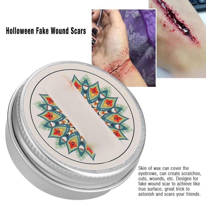 Professionele Stage Halloween Nep Wond Littekens Wax Halloween Make-up Wax 01# white