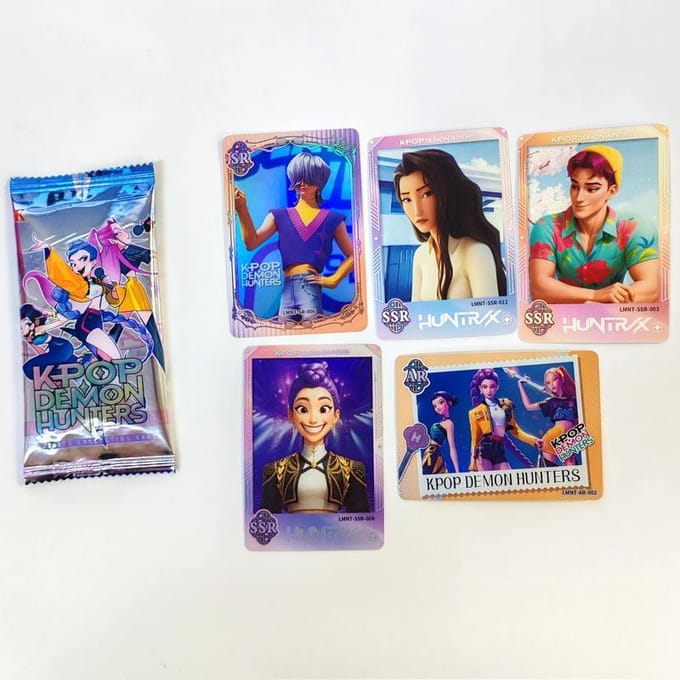 Carte Chasseurs de Sorcières Carte Premium Laser K-Pop Chasseurs de Sorcières Pack Carte Flash Carte Préférée Boîte Aveugle A