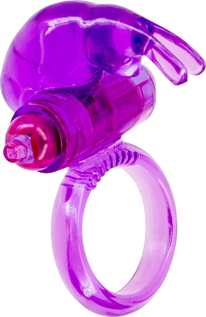 Seven Creations Rabbit Silicone Vibrating - Paars - Penisring