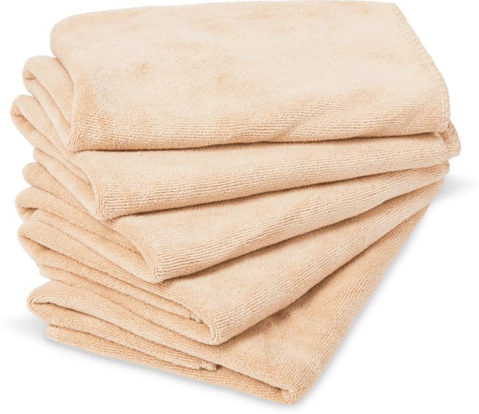 Fibb® - microvezeldoekjes - 5 stuks - Vaatdoekjes - 40x40cm - Beige