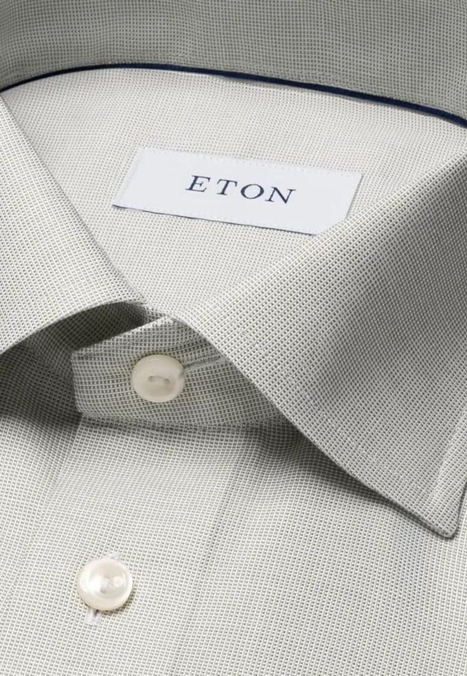 Eton - Overhemd Beige Eton Twill Lange Mouw Overhemd Beige 100012258
